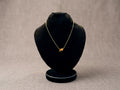 Minimalist Gold Initial “A” Heart Pendant Necklace