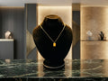 Minimalist Gold Rectangular Starburst Pendant Necklace