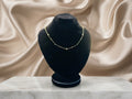 Dainty Gold Beaded Heart Charm Necklace
