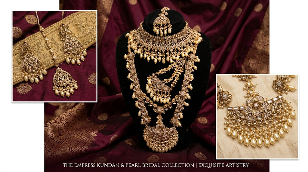 Royal Bridal Gold Jewelry Set Display