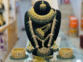 Luxury Layered Green Bridal Jewelry Set with Choker, Long Necklace & Earrings