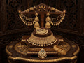 Royal Bridal Gold Jewelry Set with Jhumka Earrings & Maang Tikka